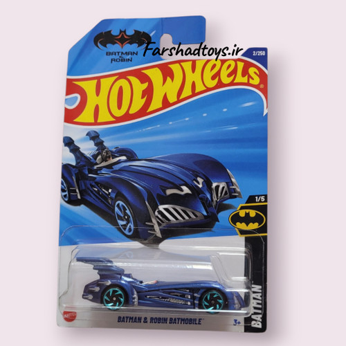 ماشین هات ویلز Batman & Robin Batmobile آبی فرشاد تویز