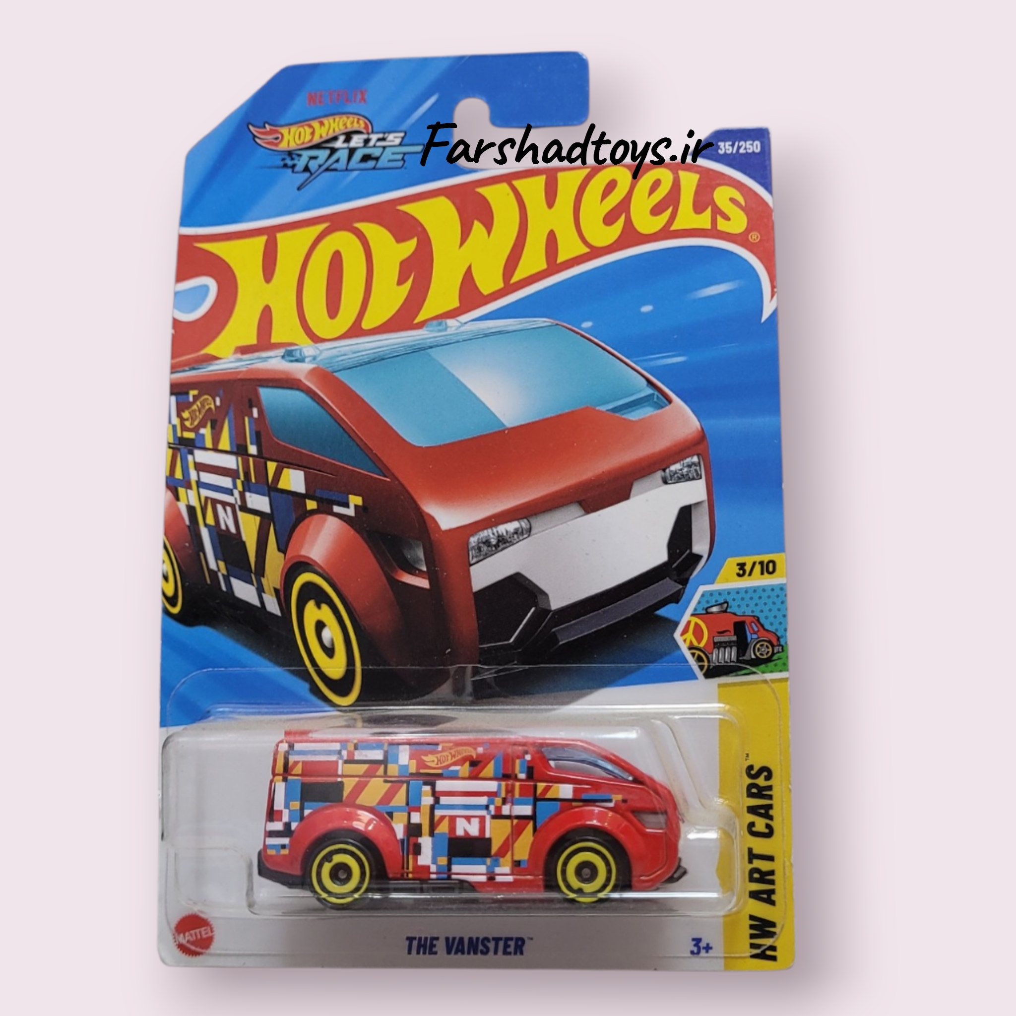 ماشین هات ویلز The Vanster آبی متالیک سری HW Art Cars فرشاد تویز